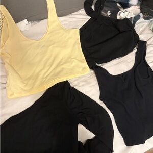 Stylish Black and Yellow Women's Tops